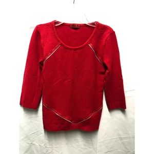 Sam & Lili Paris red knit top S